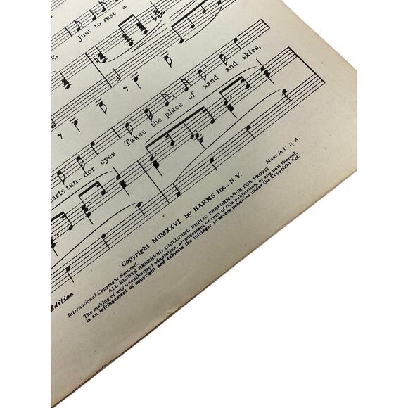 One Alone Sheet Music 1926 Harbach Hammerstein Romberg - Picture 5 of 6